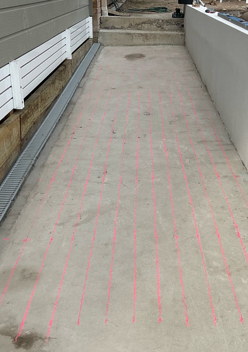 Concrete surface before scanning